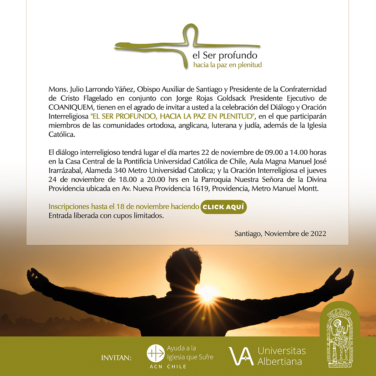 Diálogo y Oración Interreligiosa Diálogo y Oración Interreligiosa